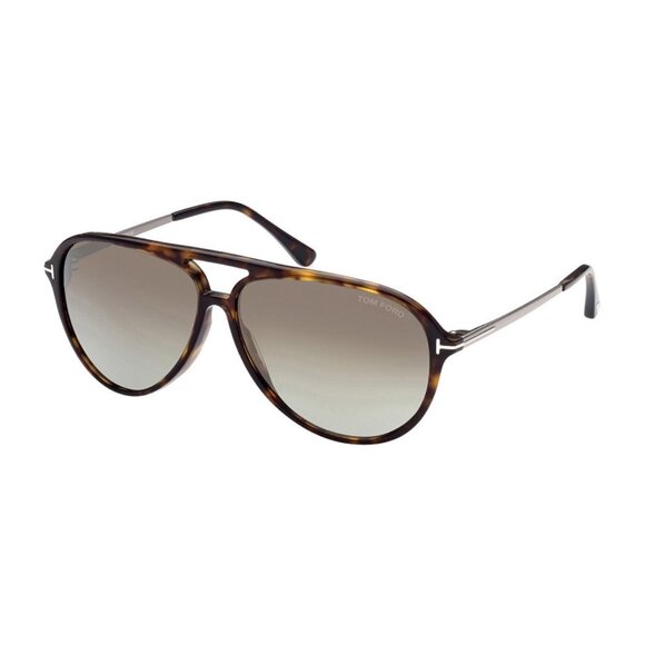 NEW TOM FORD MEN AVIATOR SAMSON TF909 52Q SUNGLASSES FT0909/S HAVANA